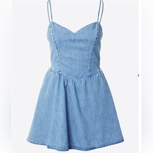 Hollister Denim western Dress built in shorts w pockets size medium